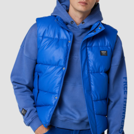 Hudson Puffer Leather Vest